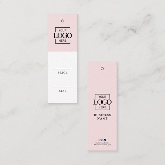 Étiquette de prix de vêtements de logo d'entrepris (Devant / Derrière)