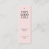 Étiquette de prix de vêtements de logo d'entrepris (Devant)
