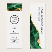 Étiquette de prix de vêtements Emerald Gold (Devant & derrière)