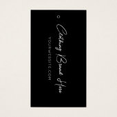Étiquette de prix de vêtements en script noir mini (Devant)