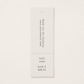 Étiquette de prix de vêtements EVERLY Ivory (Dos)