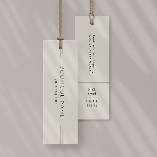 Étiquette de prix de vêtements EVERLY Ivory