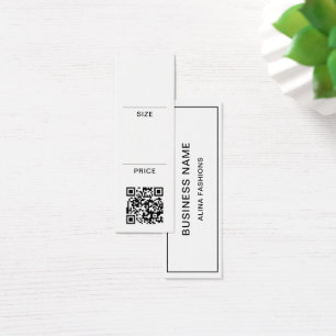Étiquette de prix du logo d'entreprise simple QR C