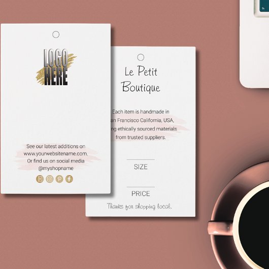 Étiquette de prix du logo professionnel