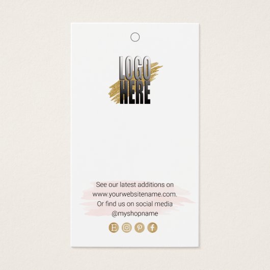 Étiquette de prix du logo professionnel (Devant)