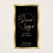 Étiquette de prix Étiquette de logo moderne Black  (Devant)