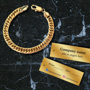 Étiquette de prix métallisé or luxe