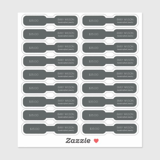 Étiquette de prix minimal simple Black Dark (Feuille)