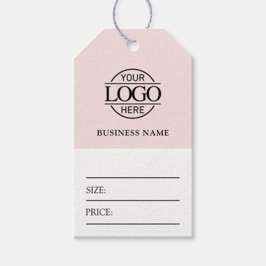 Étiquette de prix minimale avec logo d'entreprise (Devant)