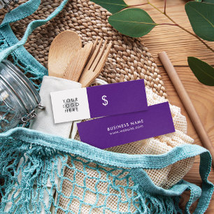 Étiquette de prix minimaliste violet blanc