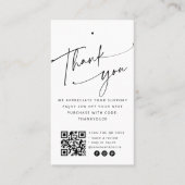 Étiquette de prix Modern Thank You Hang avec code (Devant)