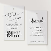 Étiquette de prix Modern Thank You Hang avec code