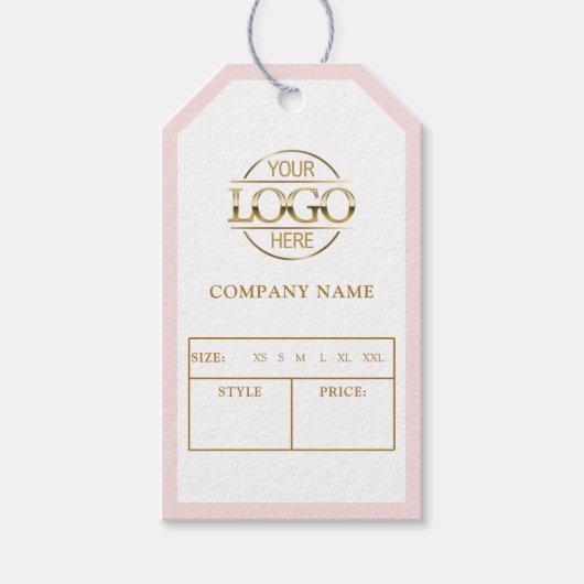 Étiquette de prix moderne rose pour logo d'entrepr (Devant)