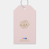Étiquette de prix moderne rose pour logo d'entrepr (Dos)