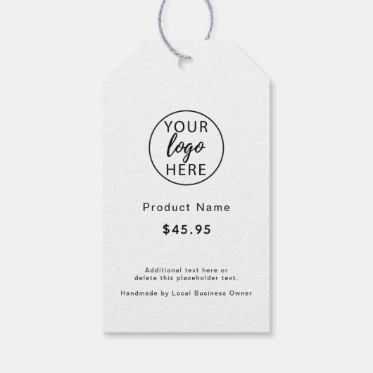 Étiquette de prix personnalisée simple pour logo d (Dos)