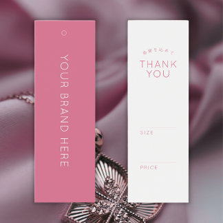 Étiquette de prix rose pâle Simple Mini