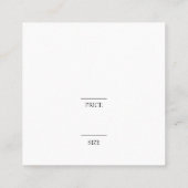 Étiquette de prix simple gris blanc mode (Dos)