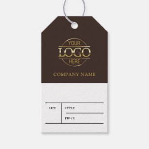 Étiquette de prix simple marron Logo Entreprise Vê