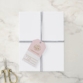 Étiquette de prix simple rose avec logo d'entrepri (Avec de la ficelle)