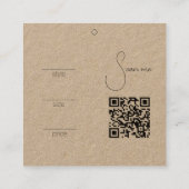 Étiquette de prix suspendue Kraft avec code QR pou (Dos)