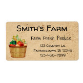 Étiquette de production frais de ferme personnalis (Devant)