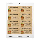 Étiquette de production frais de ferme personnalis (Feuille entière)