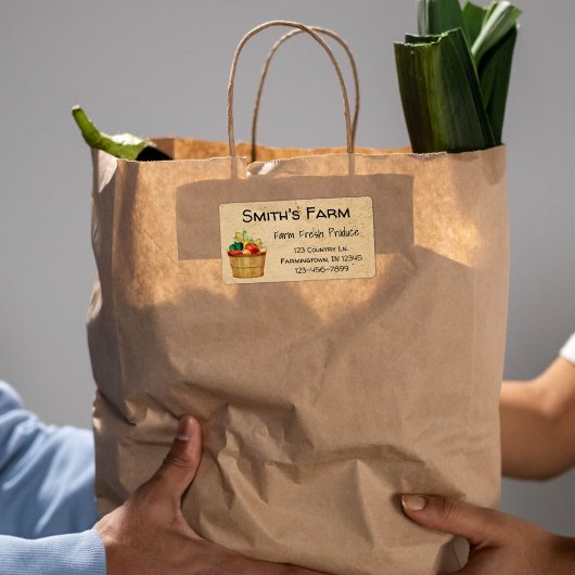 Étiquette de production frais de ferme personnalis