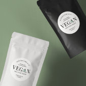 Étiquette de produit à base de Plante moderne Vega