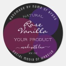 Étiquette de produit accrocheuse Cercles violets s