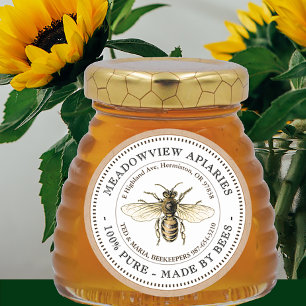 Étiquette de produit Apiaire promotionnel Honeybee