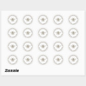 Étiquette de produit Apiary blanc texte ciselé ave (Feuille)