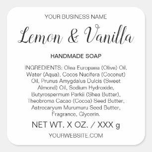 Étiquette de produit artisanal Soap ou Skincare