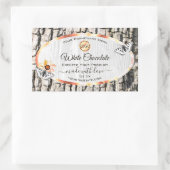 Étiquette de produit avec logo Rose en bois blanc (Sac)