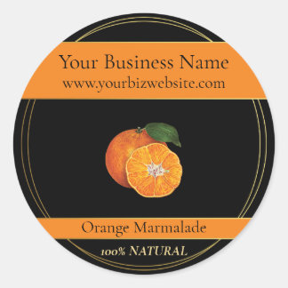 Étiquette de produit Black & Gold Orange