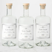Étiquette de produit blanc chic avec logo (Bouteilles)
