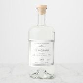 Étiquette de produit blanc chic avec logo (Devant)