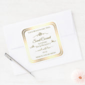 Étiquette de produit blanc classique Gold Frame Vi (Enveloppe)