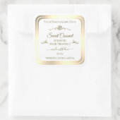 Étiquette de produit blanc classique Gold Frame Vi (Sac)