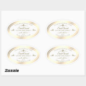 Étiquette de produit blanc classique Gold Frame Vi (Feuille)