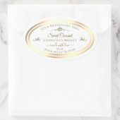 Étiquette de produit blanc classique Gold Frame Vi (Sac)