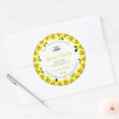 Étiquette de produit blanc jaune Roses de floraiso (Enveloppe)