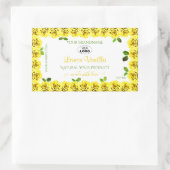 Étiquette de produit blanc jaune Roses de floraiso (Sac)