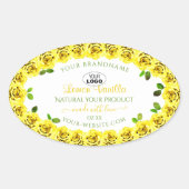 Étiquette de produit blanc jaune Roses de floraiso (Devant)
