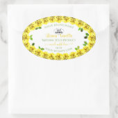 Étiquette de produit blanc jaune Roses de floraiso (Sac)