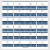 Étiquette de produit blanc noir bleu simple Conten (Feuille)