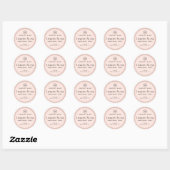 Étiquette de produit blanc rose faux parties scint (Feuille)