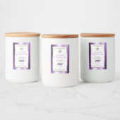 Étiquette de produit blanc violet clair Logo de fl (Bouteilles)