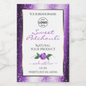 Étiquette de produit blanc violet clair Logo de fl (Étiquettes simples)