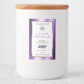 Étiquette de produit blanc violet clair Logo de fl (Devant)