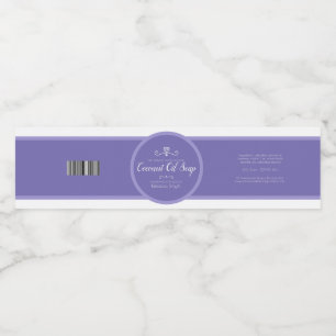 Étiquette de produit bleu savon à l'huile de coco